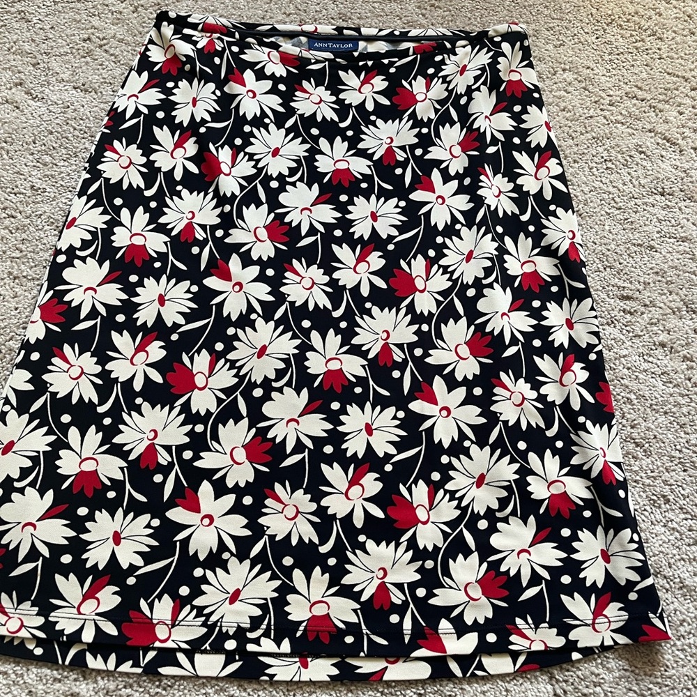 Ann Taylor Floral Pattern Skirt